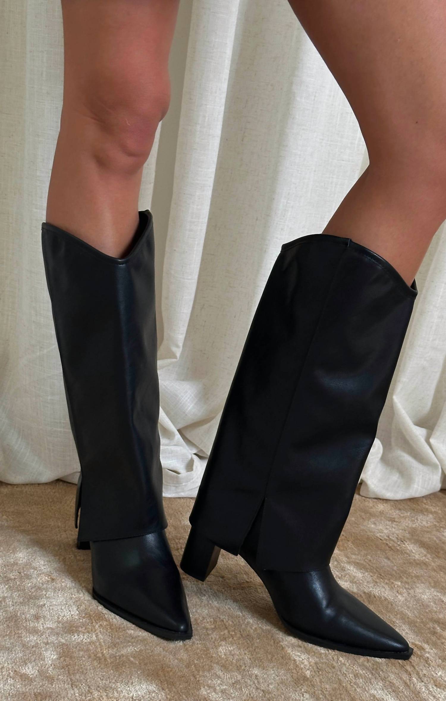 Matisse Women's Walker Fold Over Boots in black - women's shoe - view 5