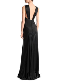 MICHAEL KORS Bias Gown in black - women's dress - detail view