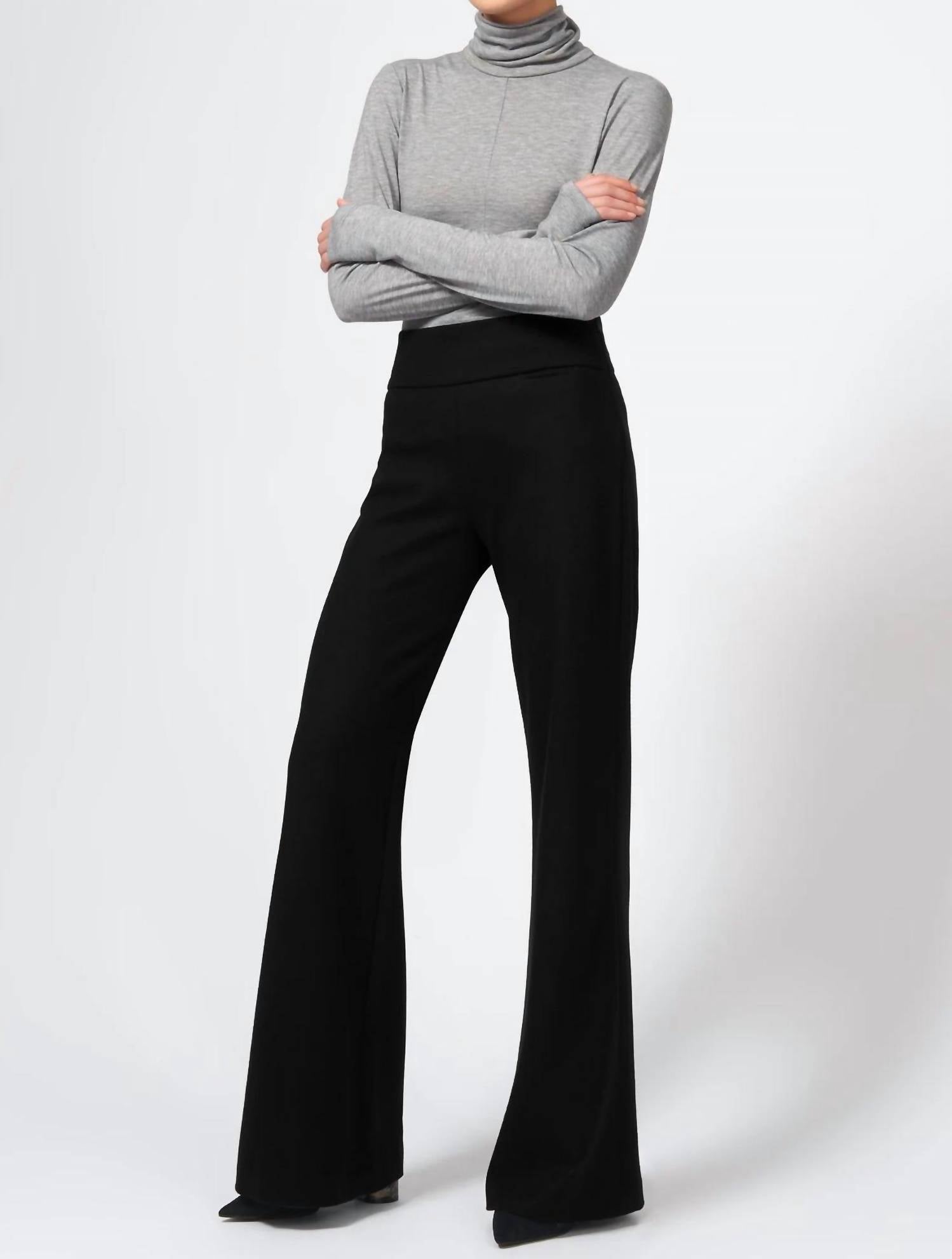 Harris Boulevard - Felted Jersey Wide Leg Pant