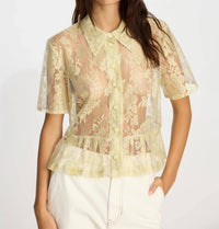 Munthe - Bustona Lace Button Down Top