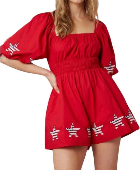 Fantastic Fawn - Poplin America Romper