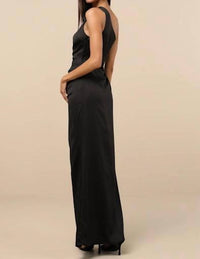 Lulus - Dreaming Of Elegance Satin One-shoulder Maxi Dress