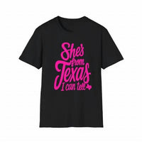Faith & Life Christian Brands - Women's She’s From Texas I Can Tell Graphic Tee