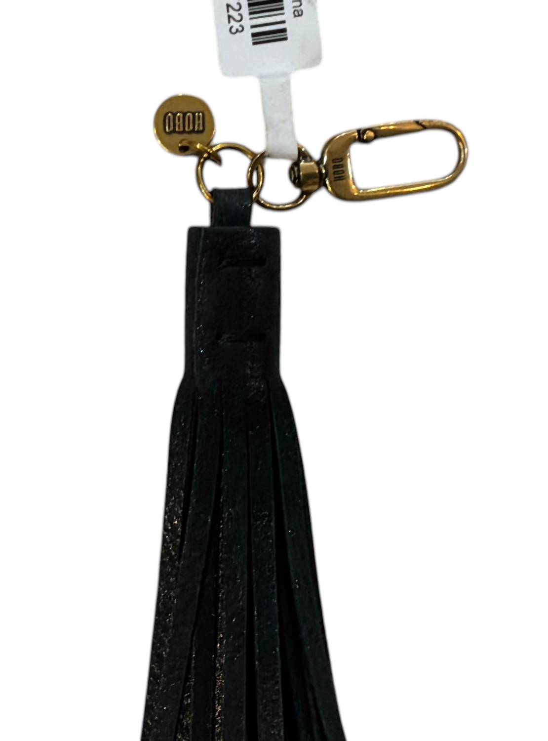 HOBO Women's Short Tassel in black shimmer - women's accessory - detail view