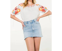 Thml - Women's Embroidered Puff Sleeve Top