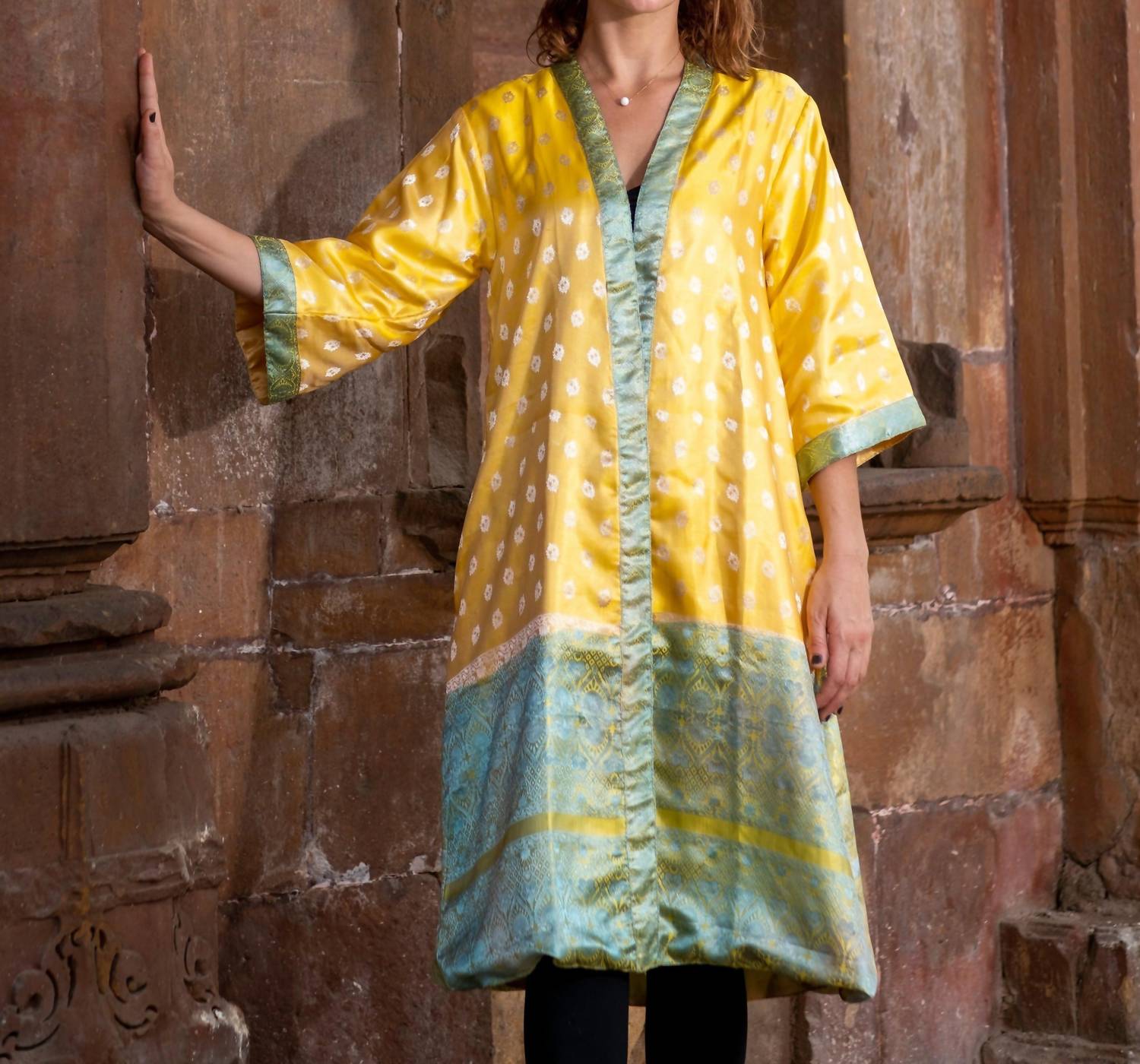 Standawt - Sun Silk Saree One Size Kimono