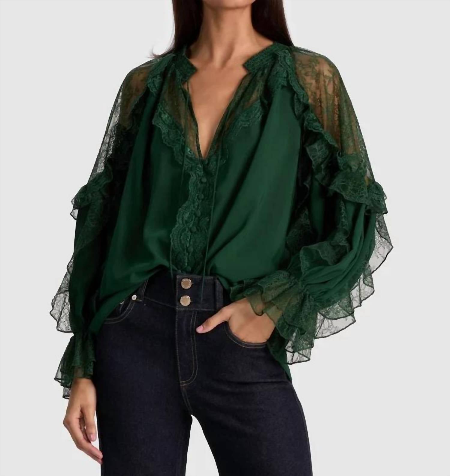 Alice + Olivia - Aleena Lace Blouse