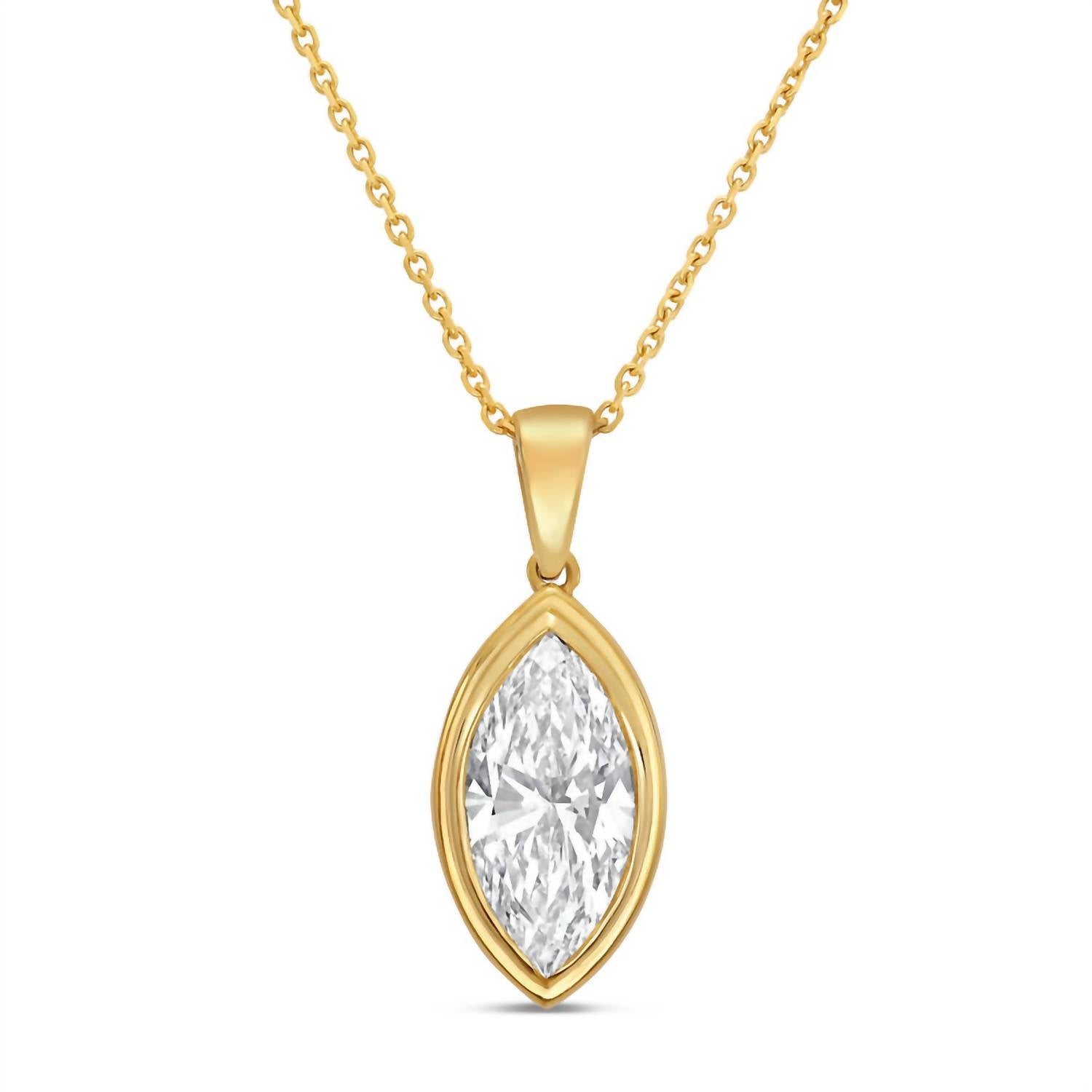 Diana M Jewels - Women's Marquise Lab-Grown Diamond Pendant Necklace (15.00 Ct) - Grand
