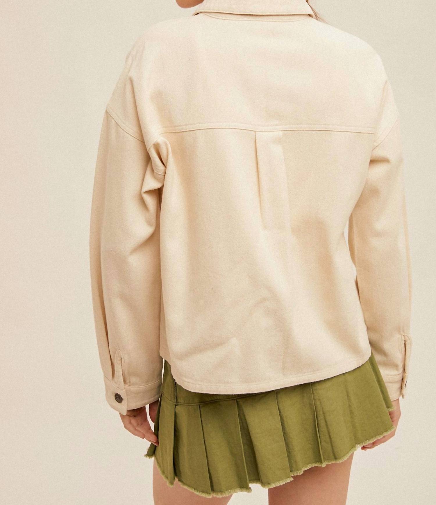 Hem & Thread - Snow Wash Twill Boxy Crop Jacket