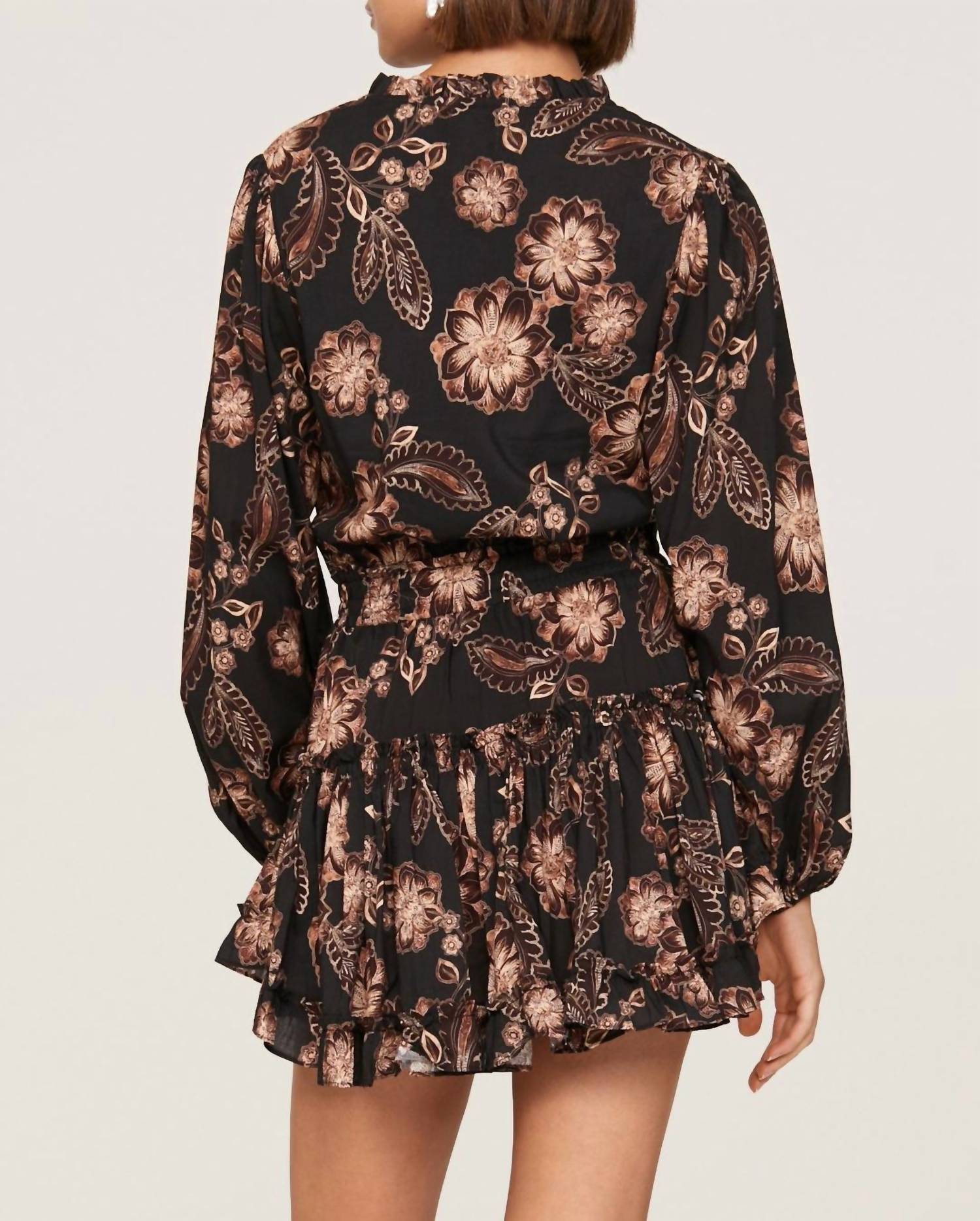Misa Los Angeles Women's Lorena Dress in colombe d or flora - women's dress - detail view