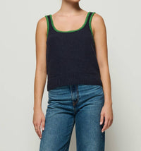 Nation LTD Peggy Sue Tank in navy sky - women's tank top