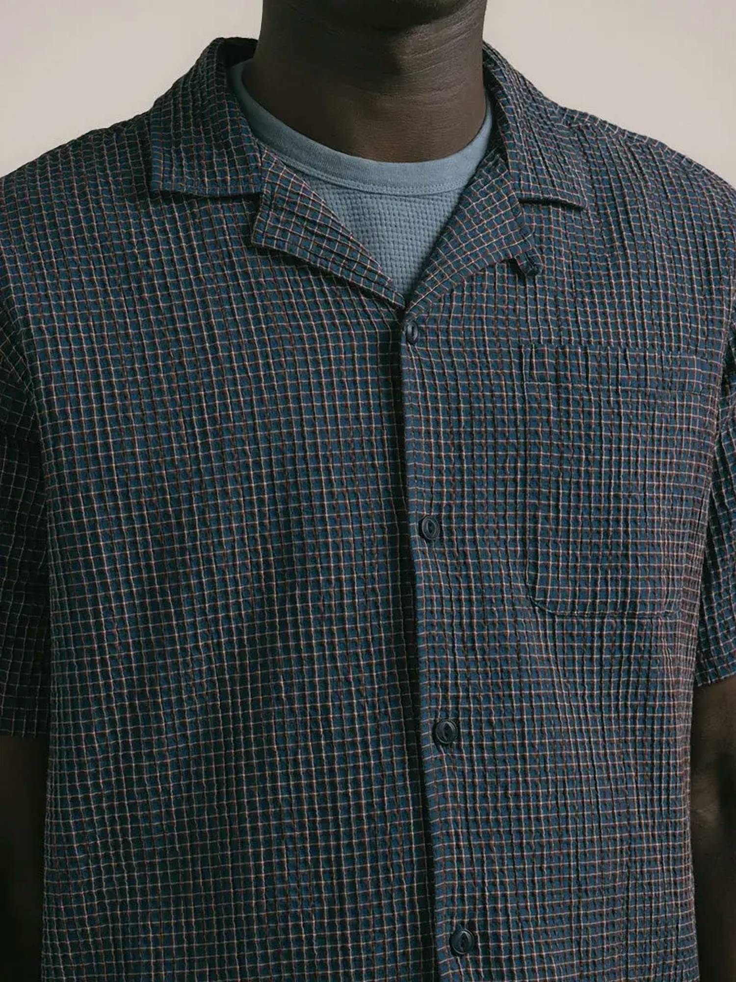 Kestin - Cramond Check Japanese Seersucker Shirt