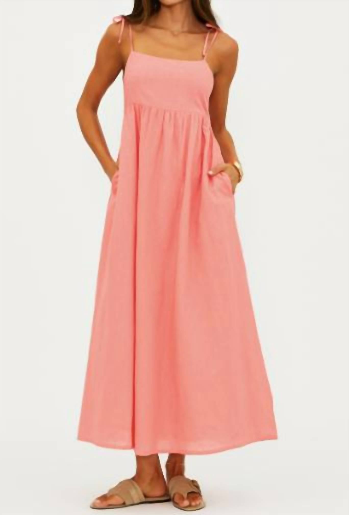 Beach Riot Valory Maxi Dress in coral sea - women's dress