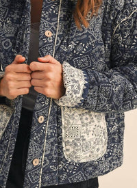 Mint - Bandana Quilted Jacket