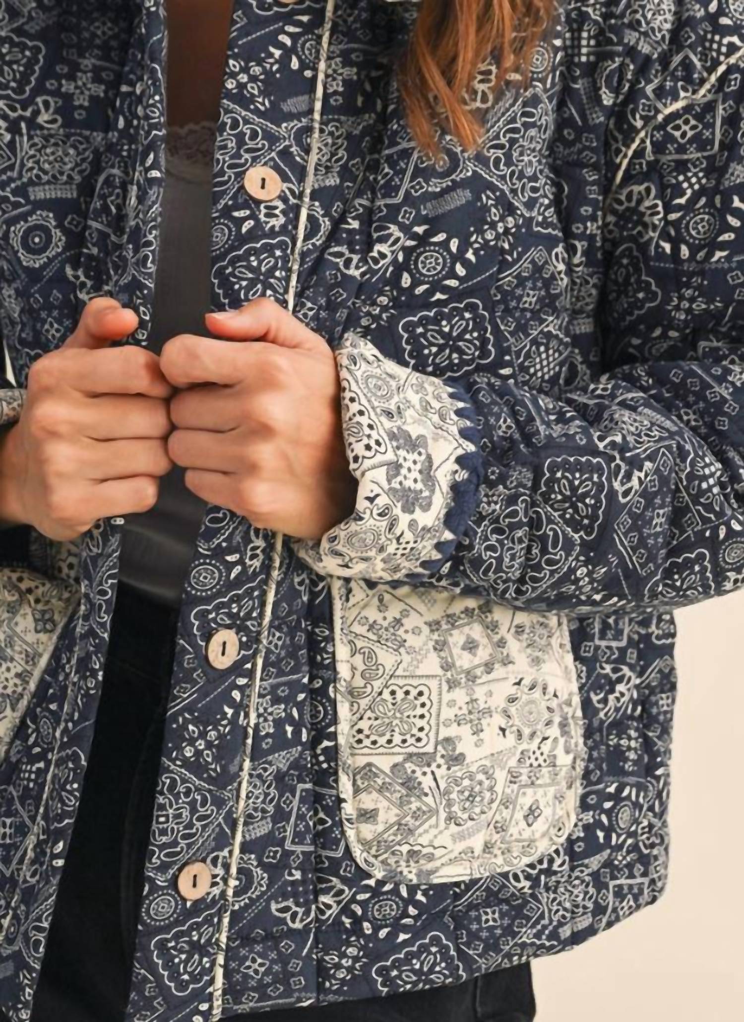Mint - Bandana Quilted Jacket