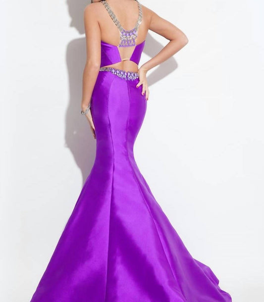 Rachel Allan - Mikado Two-piece Mermaid Prom Gown