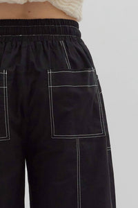 Entro - Penelope High-waist Drawstring Wide-leg Pants