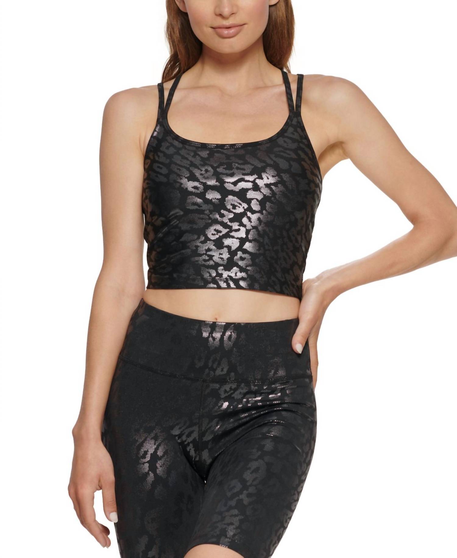 Calvin Klein - Activewear Performance Printed Strappy-back Tank Top
