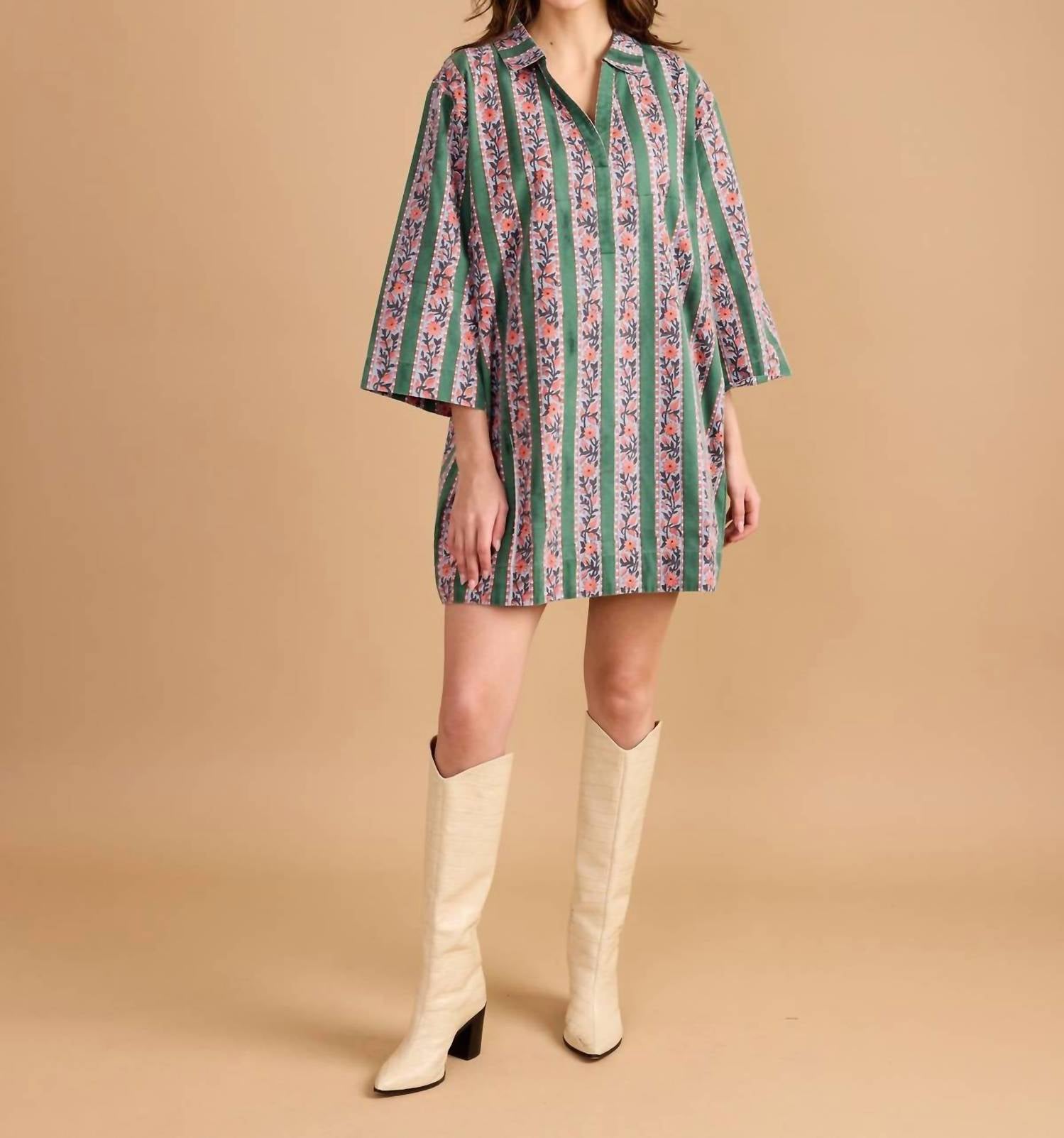 Double A Colette Mini Dress in floral manor - women's dress
