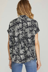 She + Sky - Cassie Drop Shoulder Printed Top