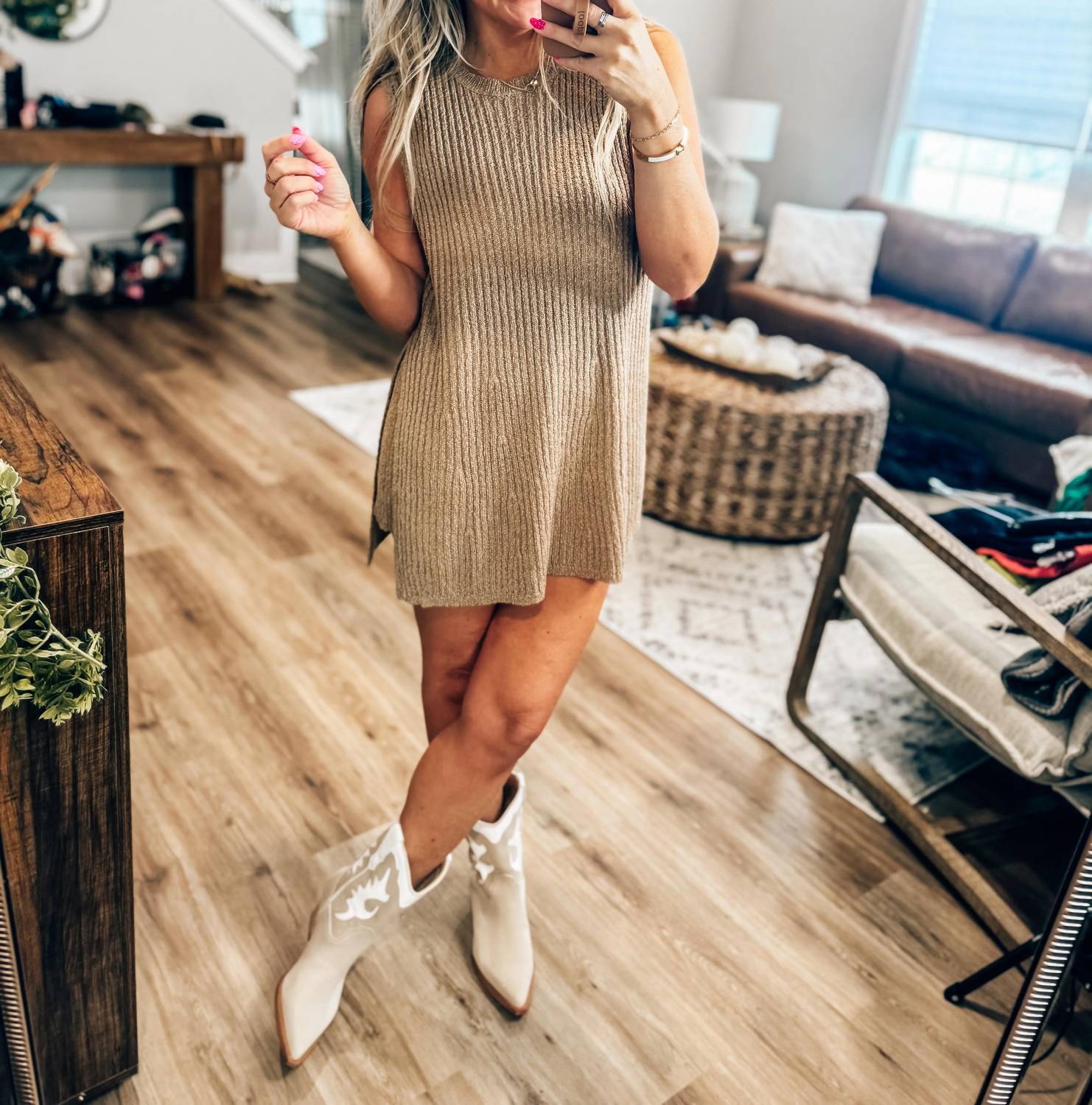Very J - Knit Sweater Comfy Top & Shorts Set