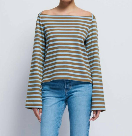 Nation Ltd - Bryce stripe boat neck top