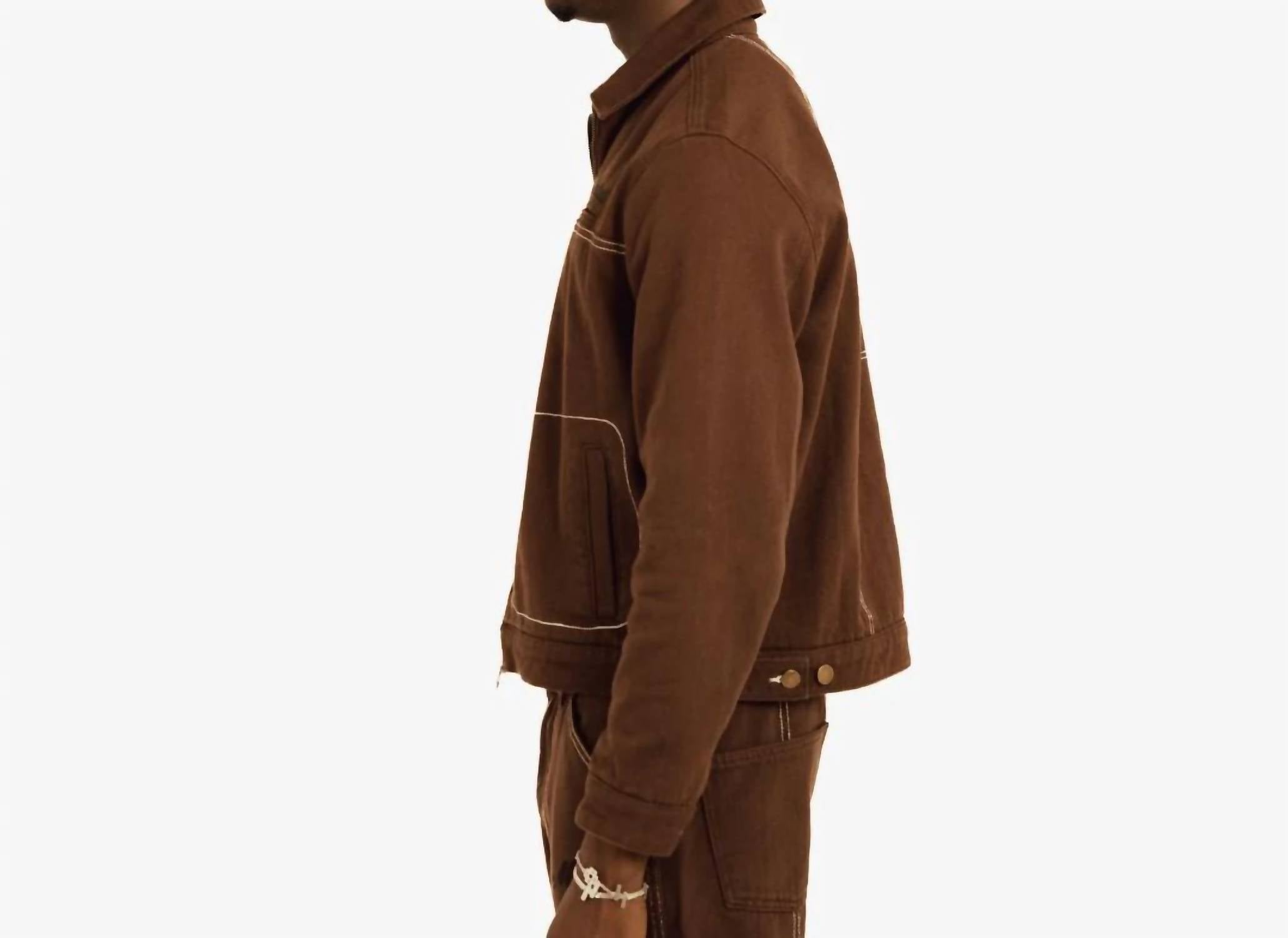 Mechali - Contrast Stitch Worker Jacket