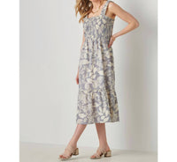 Giftcraft - Botanical Print Cotton Midi Dress