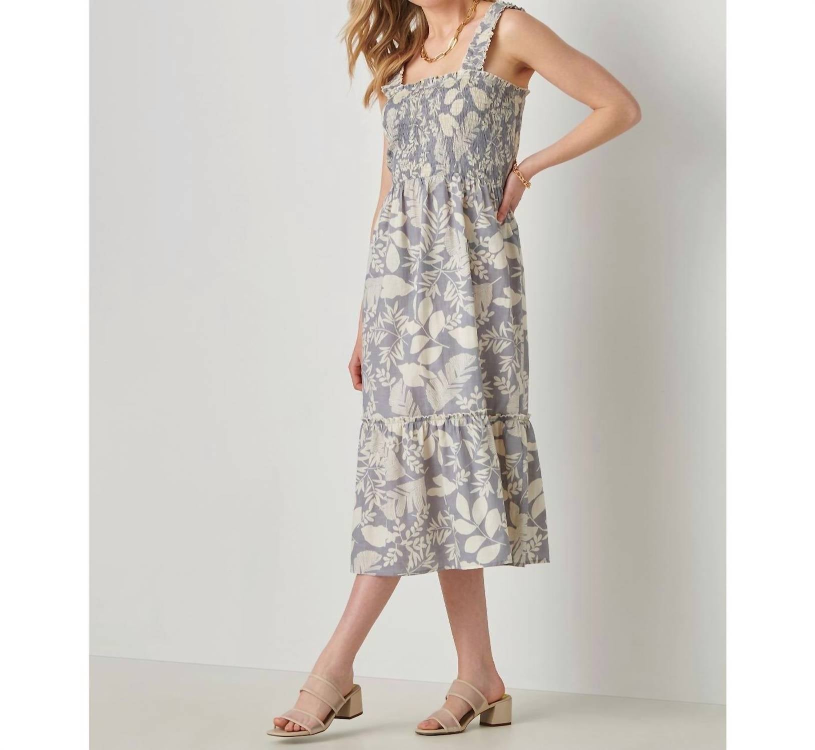 Giftcraft - Botanical Print Cotton Midi Dress