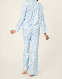 PJ Salvage You Had Me At Shalom Pajama Set in light sky - women's sleepwear - detail view