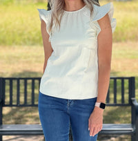 Tcec - Flutter Sleeve Top