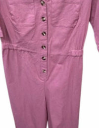 Myra Women's Collared Romper in mauve - women's pants - alternate view