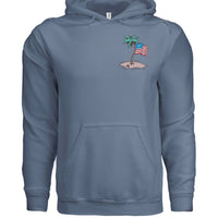 Land Pirate Men's Nokomber Flag Flying Hoodie in storm blue - men's shirt