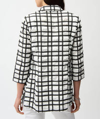 Joseph Ribkoff - Collared Checkered Top