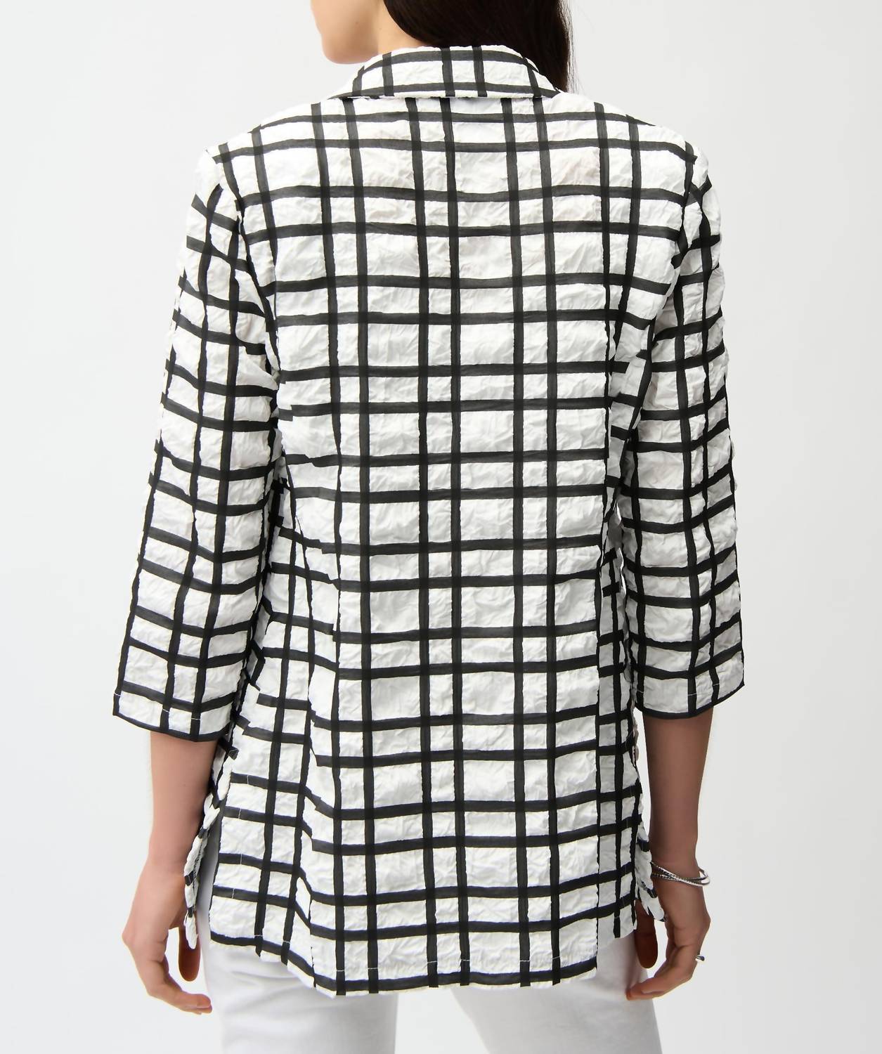 Joseph Ribkoff - Collared Checkered Top