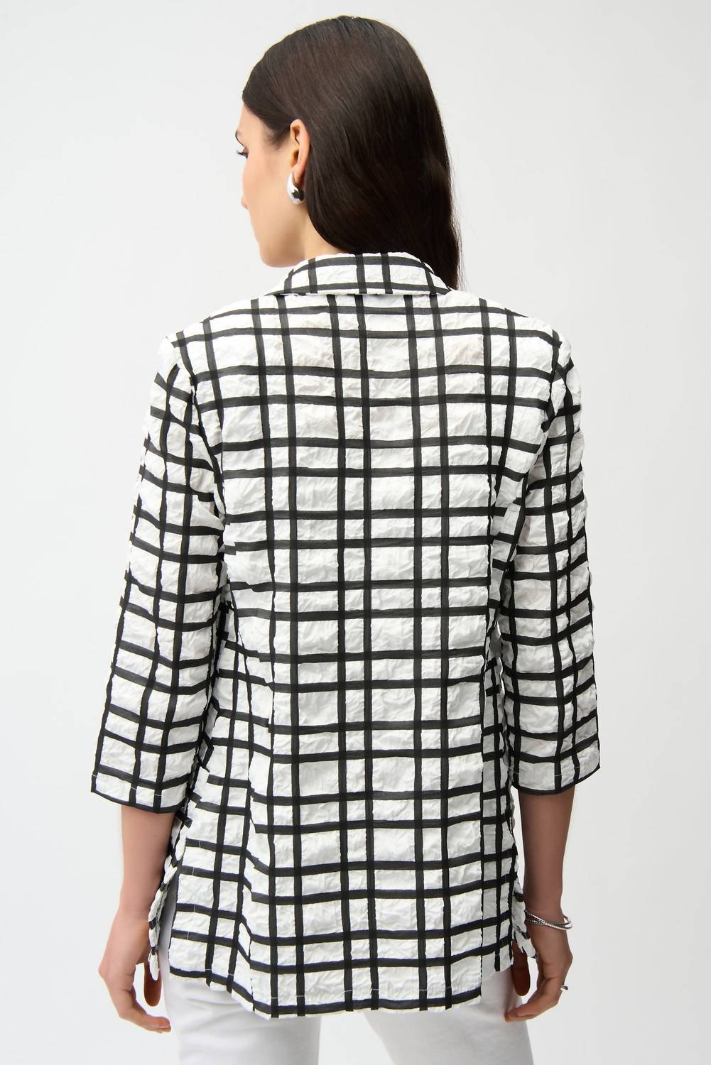 Joseph Ribkoff - Collared Checkered Top