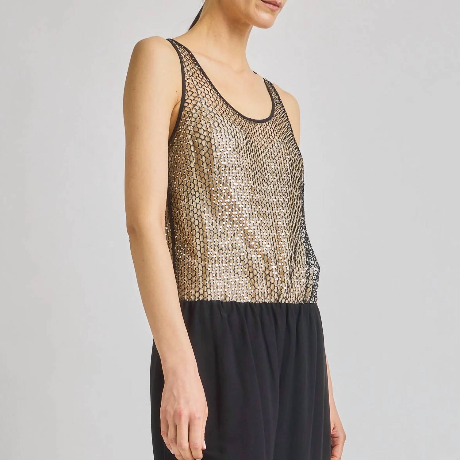Saint Art - Menton Mesh Sequin Tank Top