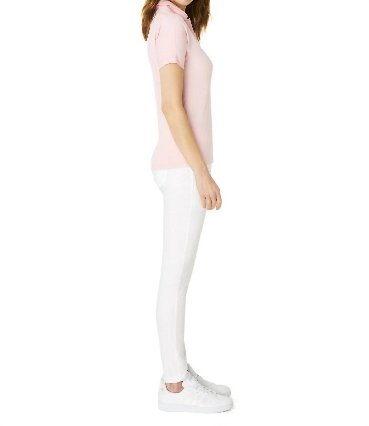 Anatomie Ella Short Sleeve Polo in pink rose - women's t-shirt