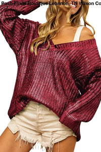 Vanilla Monkey - Women's Knit V Neck Open Sweater