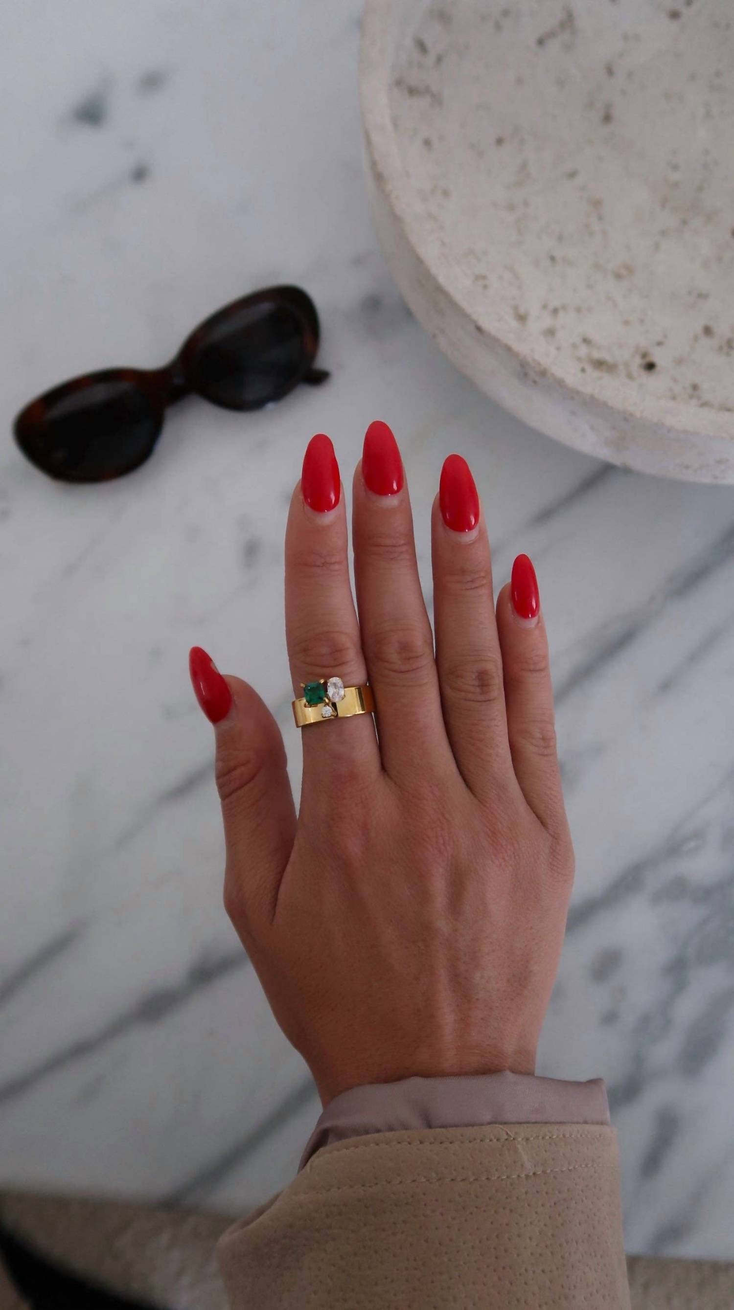 Chansuttpearls - Women's The Emerald Statement Ring