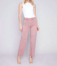 CHARLIE B Bay Harbor Wide Leg Pants in woodrose - women's pants