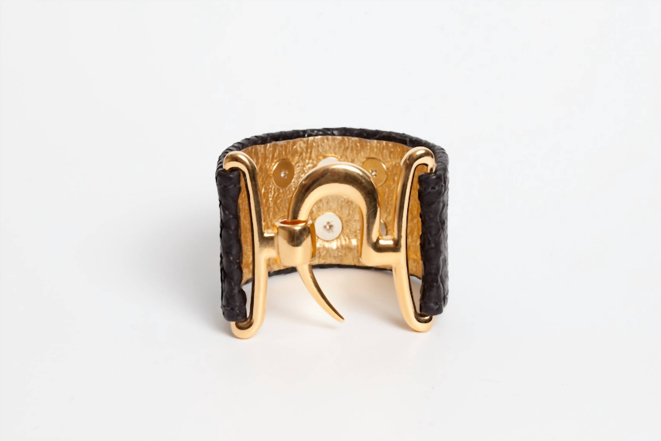 Avenue Chic Studded Cuff in black - women's jewelry - detail view