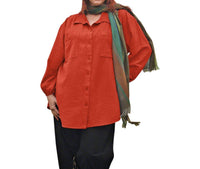 On The Plus Side - Long Sleeve Button Up Shirt - Plus