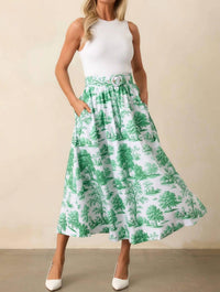 Prosperina - Thena Belted Midi Skirt