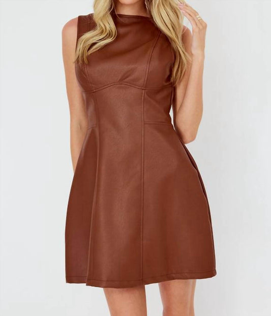 One And Only Collective - Pleather Sleveless Dress