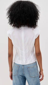Rag & Bone - Ines Poplin Top In White