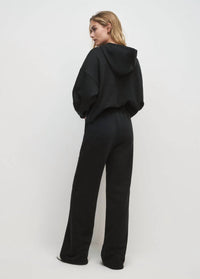 Favorite Daughter Cropped Collegiate Hoodie in black - women's top - alternate view