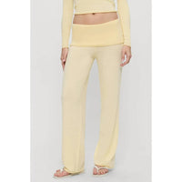Frankies Bikinis Storm Knit Pants in buttercream - women's pants