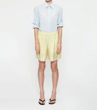 6397 Embroidered Dot Boxer Short in chamomile - women's shorts - view 4