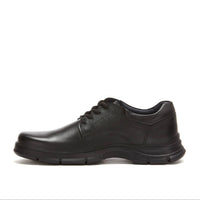 Ferrato Men's Flat Leather Shoes in black 1 - men's shoe - alternate view